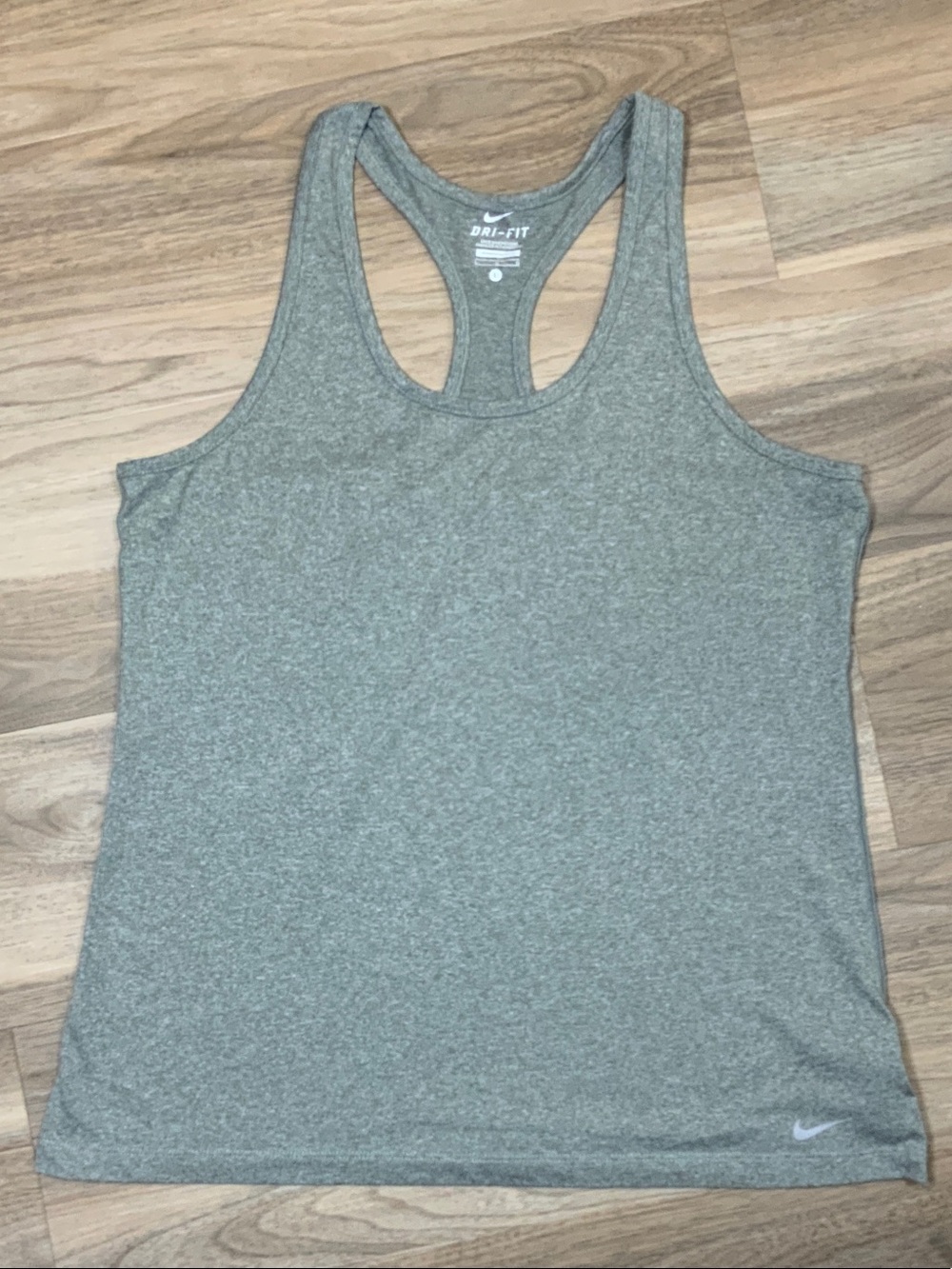 Nike Women's Heather Gray Dri-FIT Racerback Tank